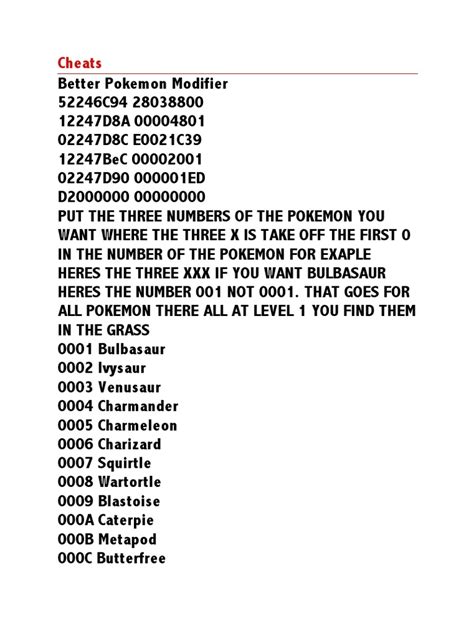 pokemon cheats|Iba pa.